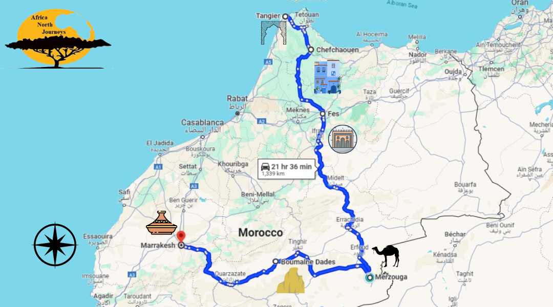 6 days tour from tangier to Marrakech via Merzouga Desert