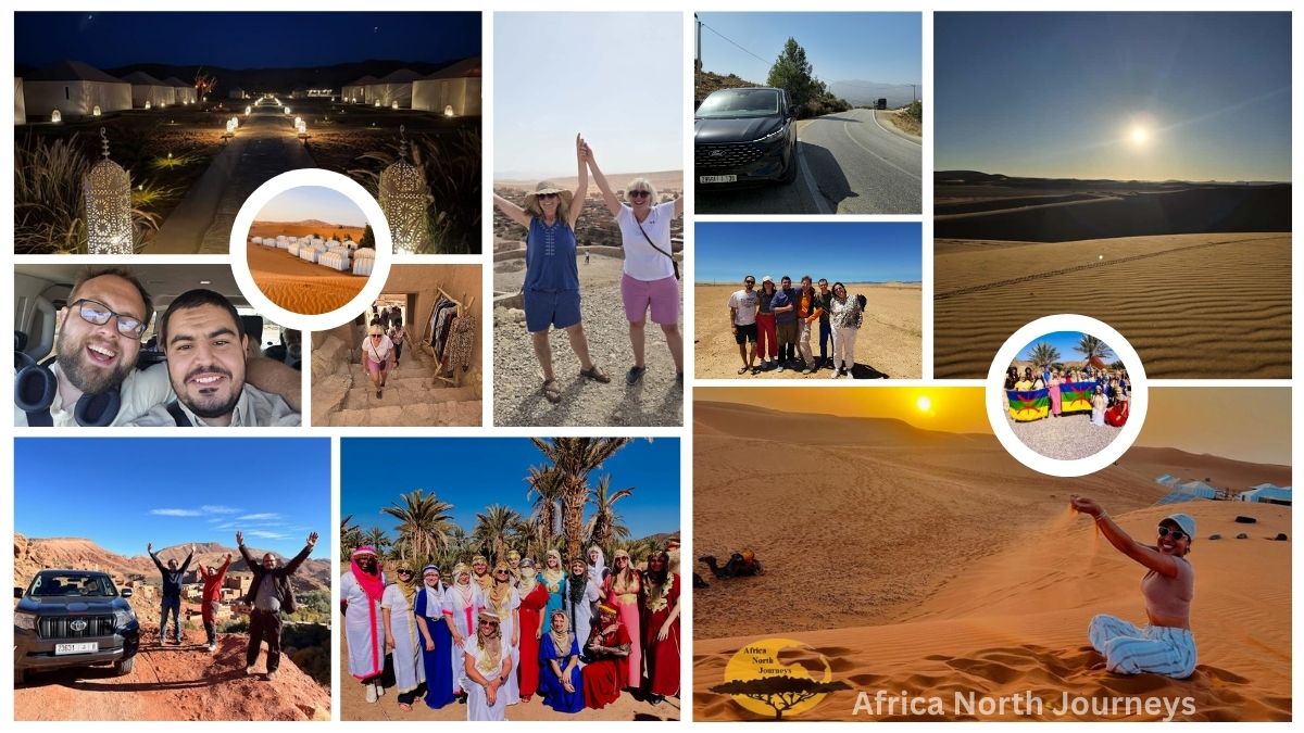 7 Days itinerary Morocco. Best Private 7 Days in Morocco tour itinerary from Marrakech to Sahara Desert via Ouarzazate and Ait ben Haddou.