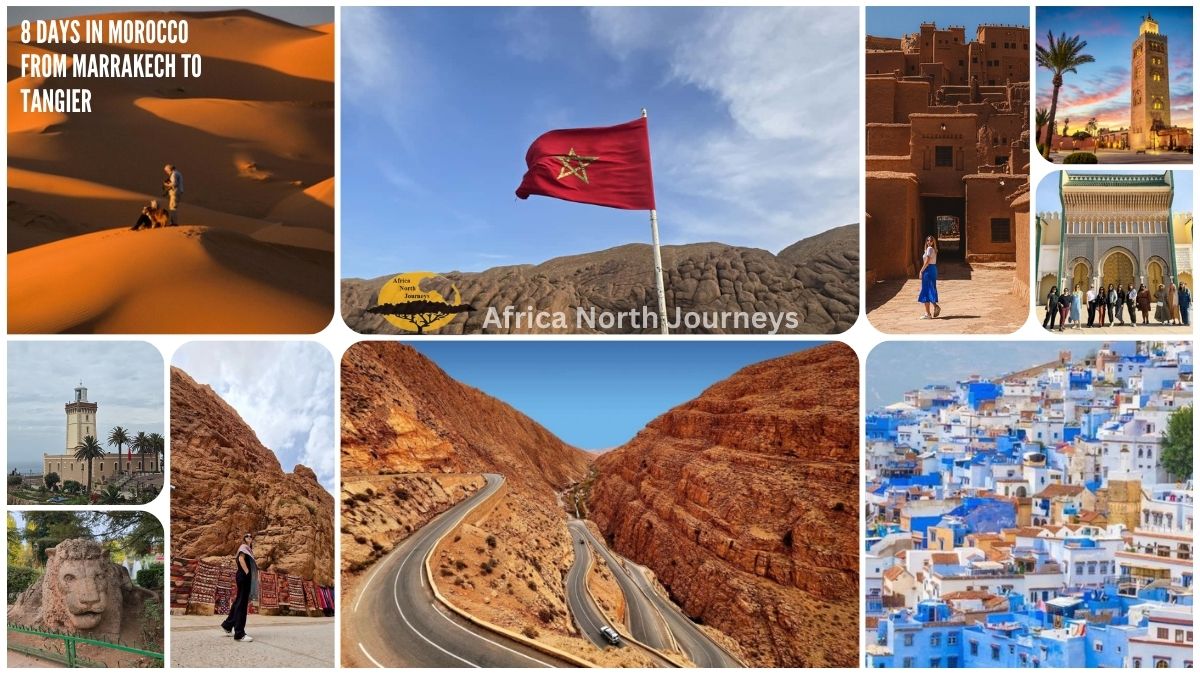 Morocco 8 day itinerary tour from Marrakech. Luxury best Private 8 Days tour in Morocco itinerary from Marrakech to Fes via Sahara Desert.