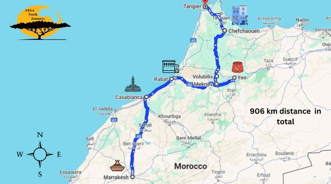 7 days in Morocco from Marrakech tour Itinerary
