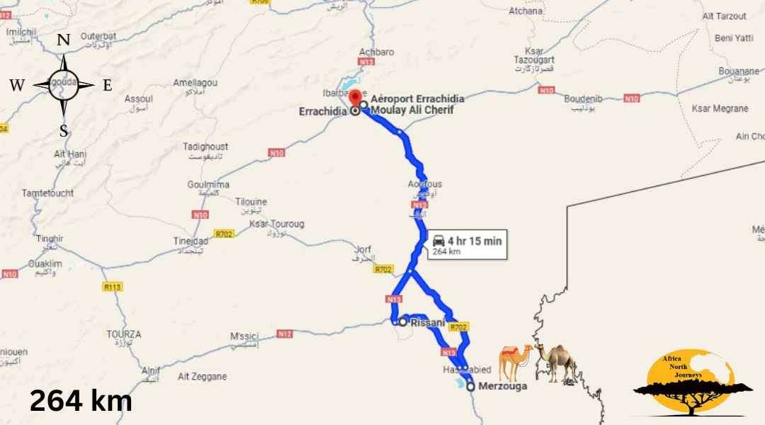 2 Days from Errachidia to Merzouga Desert itinerary